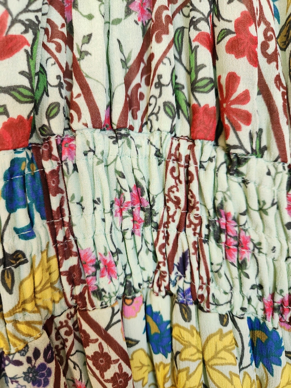 Anthropologie The Somerset Maxi Dress Halter Edition Green Motif Size XL Lined - Picture 8 of 15